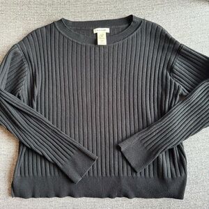 MAX STUDIO Ribbed Crewneck Sweater